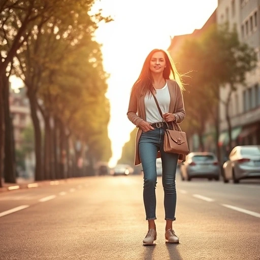 Una camminata quotidiana con scarpe comode